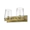 Z-Lite Callista 2 Light Vanity, Rubbed Brass & Clear 3032-2V-RB - alternate 7